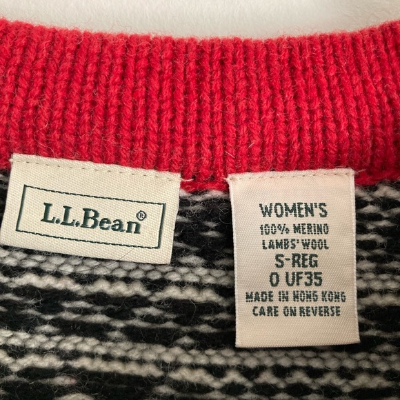 Vintage LL Bean Fair Isle Nordic Wool Sweater Size Small Made in USA - Picture 3 of 4